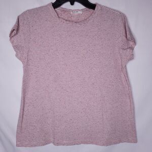Marine Layer T Shirt Womens Small Striped Red, White Speckled